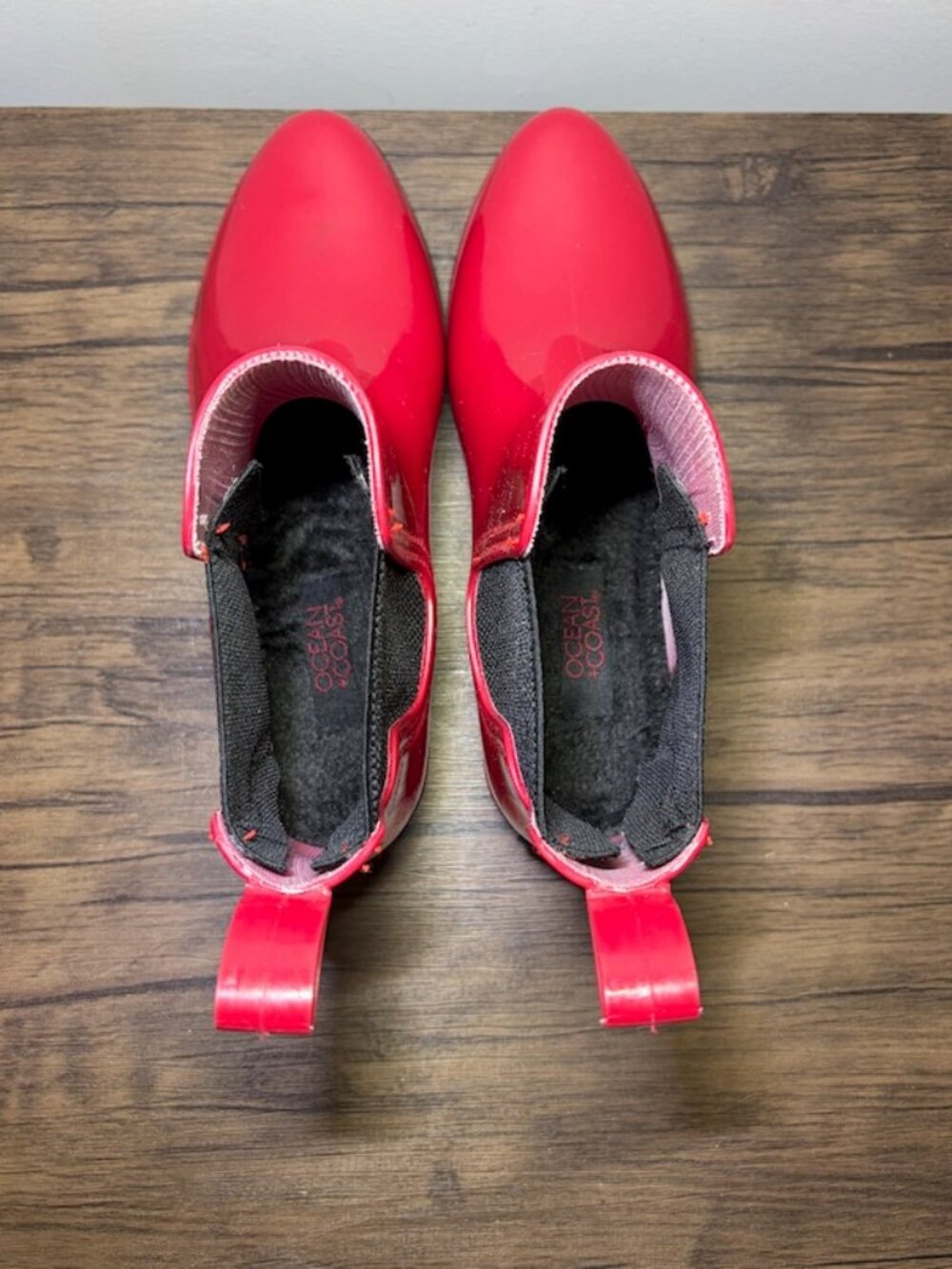 Ocean + Coast Women Kensington Chelsea Red Rubber Rain Boots Size 7 - Picture 5 of 7